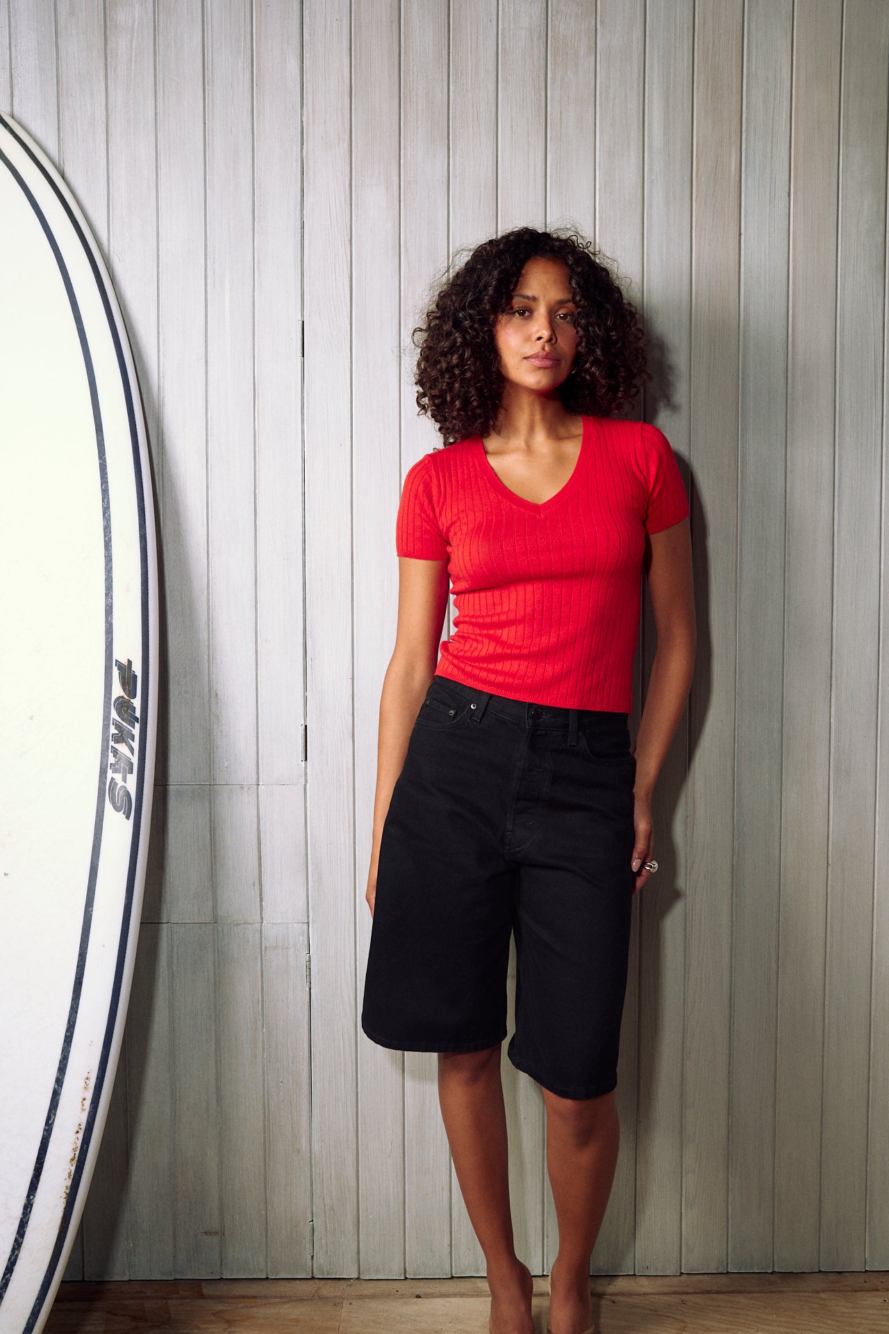 CCN BAREFOOT DRIFT RIB V TEE NEW STYLE 