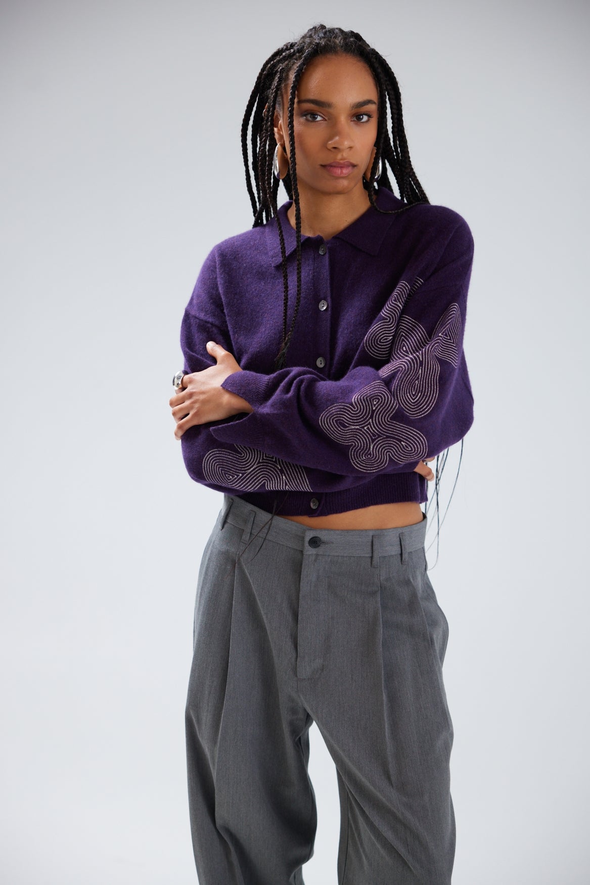 GRACIE FLORAL EMBROIDERY CARDIGAN 